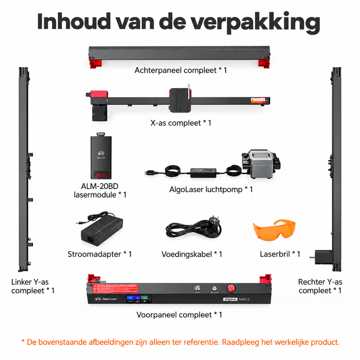 Algolaser Lasergraveermachine 20W - Laser Cutter/Graveermachine met Air Assist Kit - Lasergraveermachine met 3,5 inch Smart Touchscreen - AlgoOS systeem