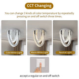 2-Ring Crystal Ceiling Light - Luxury LED Ceiling Lamp - Chrome - Home Decor - 3 Colors - Crystal Chandelier - Modern Ceiling Lamp - 30 cm