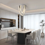 2-Ring Crystal Ceiling Light - Luxury LED Ceiling Lamp - Chrome - Home Decor - 3 Colors - Crystal Chandelier - Modern Ceiling Lamp - 30 cm