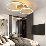 Gouden LED-plafondlamp met twee ringen - productfoto 6