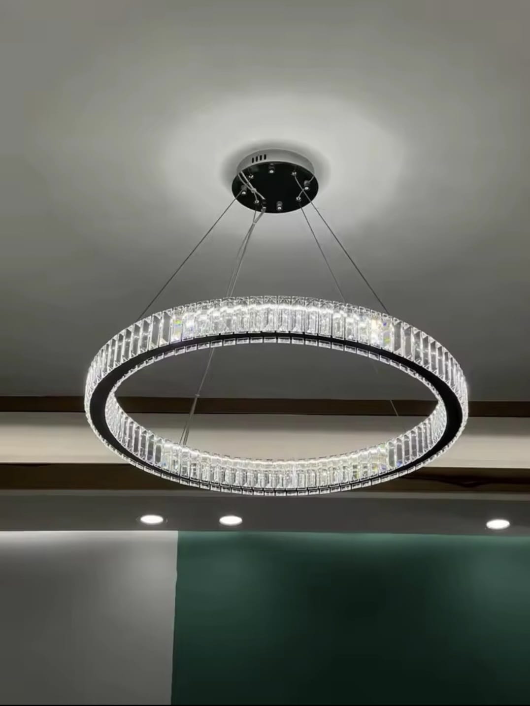Gouden 2 Ringen Hanglamp - Grootste Ring Ø 55 cm - 2 Lagen - Hoogte Verstelbaar - Dimbaar - Luxe Kroonluchter Voor Eettafel En Woonkamer