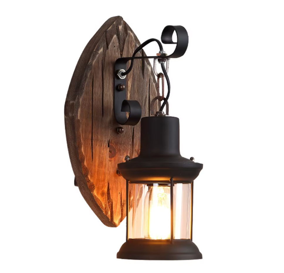 Antieke Retro Vintage Wandlamp - Industriële Houten Muur Verlichting - Bar - Restaurant - Moderne Muurlamp