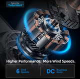 3-Blade Ceiling Fan - Modern LED Fan Light - 6 Speeds - Height Adjustable - Remote Control & APP - 105 cm - Black - Living Room Lamp
