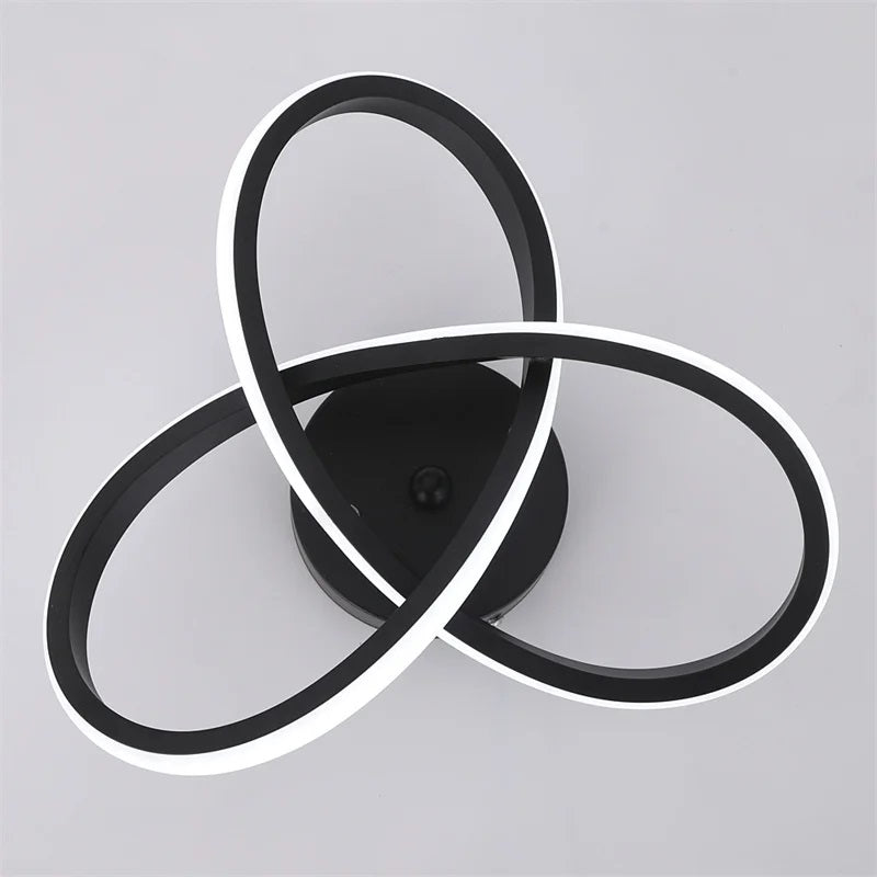 Modern Curl Lamp - Chandelier - Black - Aisle or Hall Lamp - LED Lighting - Ceiling Lamp