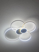 Modern Ring LED Ceiling Light - Gold - Length 100 cm - Dimmable With Remote Control - For Living And Dining Room - Ceiling Fixture