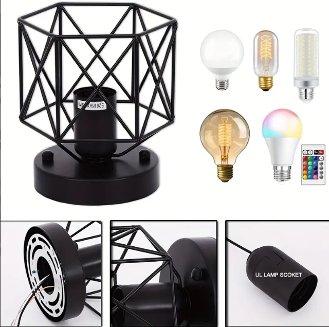 Moderne Plafondlamp - Zwart - Moderne Lamp - E27 - Gangpad of Hal Lamp - Vintage Lamp - Plafoniere