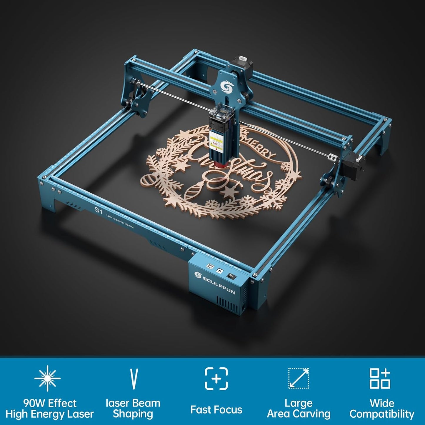 Laser Graveermachine - Sculpfun S1 Graveermachine - Graveermachine - Laser cutter - Hout Acryl Laser Snijmachine - Ultra Dunne Laser