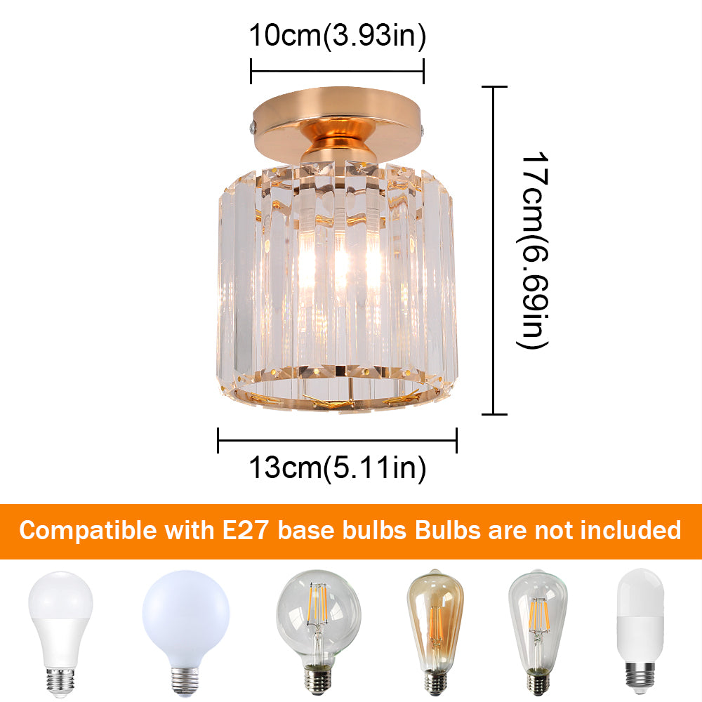 Moderne Kristallen Plafondlamp - Goud - LED Rond Kristallen Kroonluchter - Gangpad Lamp