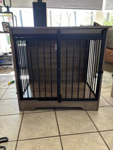 Dog Crate - Furniture - Dog Cage - Dog Kennel - Dog Pen - Coffee Table - 2 Doors - Sliding Door - 49×69×64.5 cm - Grey
