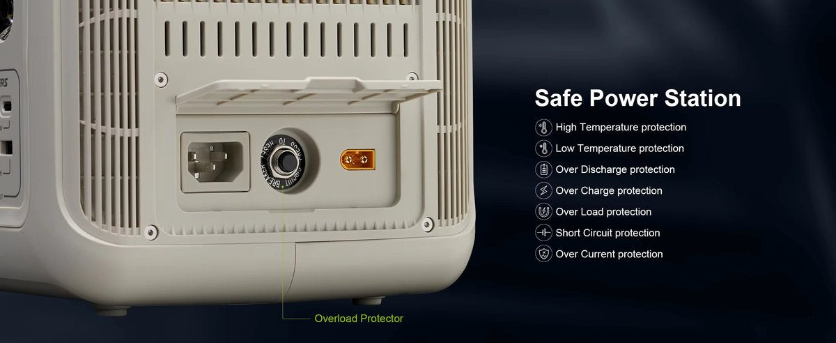 Allpowers R600W - Portable Generator – 299Wh Capacity - LiFePO4 Power Station – 600W Output - 1200W Peak - 8 AC/DC & USB Outputs - Compact Power Supply with Outlets - Camping - Emergency Power - Wireless Charging - with APP