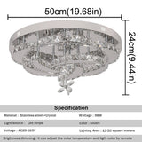 Flower Ceiling Light - Dimmable With Remote Control - Ceiling Lamp - Chrome - Modern LED Lamp - Chandelier - Kitchen Lamp - Living Room Lamp - Ceiling Fixture