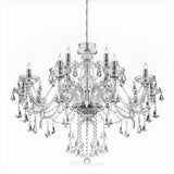 Crystal Chandelier - 15-Arm Crystal Chandelier - Clear - Pendant Light - Living Room Lamp - Modern Lamp - Ceiling Light