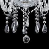 Crystal Chandelier - 6 Light Points - Classic Candle Style - Pendant For Living And Dining Rooms