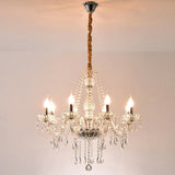 Crystal Chandelier - 8 Light Points - Diameter 76 cm - Classic Candle Style - Pendant For Living And Dining Rooms