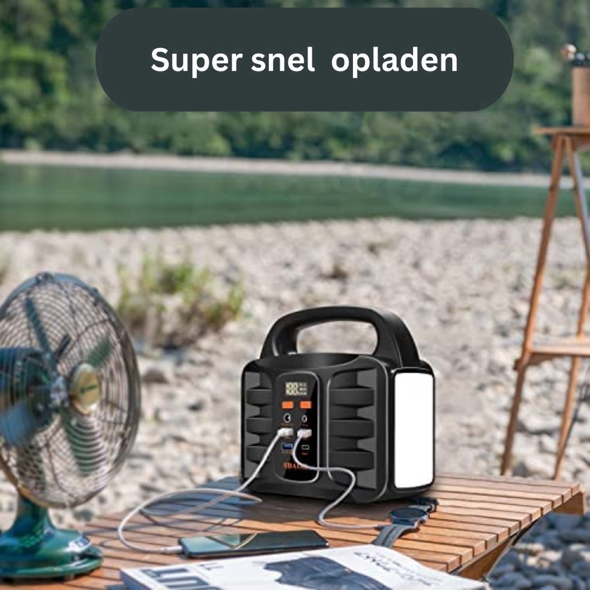 Portable Power Station - 150W - Power Generator - 99Wh - Generator LED Flashlight - Mobile Power Generator for Travel/Camping/Outdoor