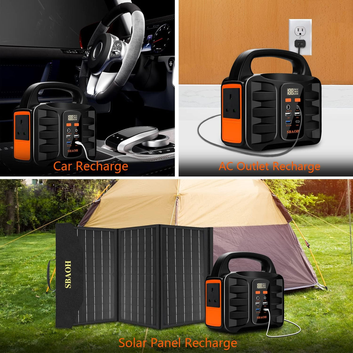 Portable Power Station - 150W - Power Generator - 99Wh - Generator LED Flashlight - Mobile Power Generator for Travel/Camping/Outdoor
