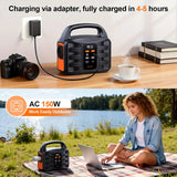 Portable Power Station - 200W - Power Generator - 194Wh - Generator LED Flashlight - Mobile Power Generator for Travel/Camping/Outdoor