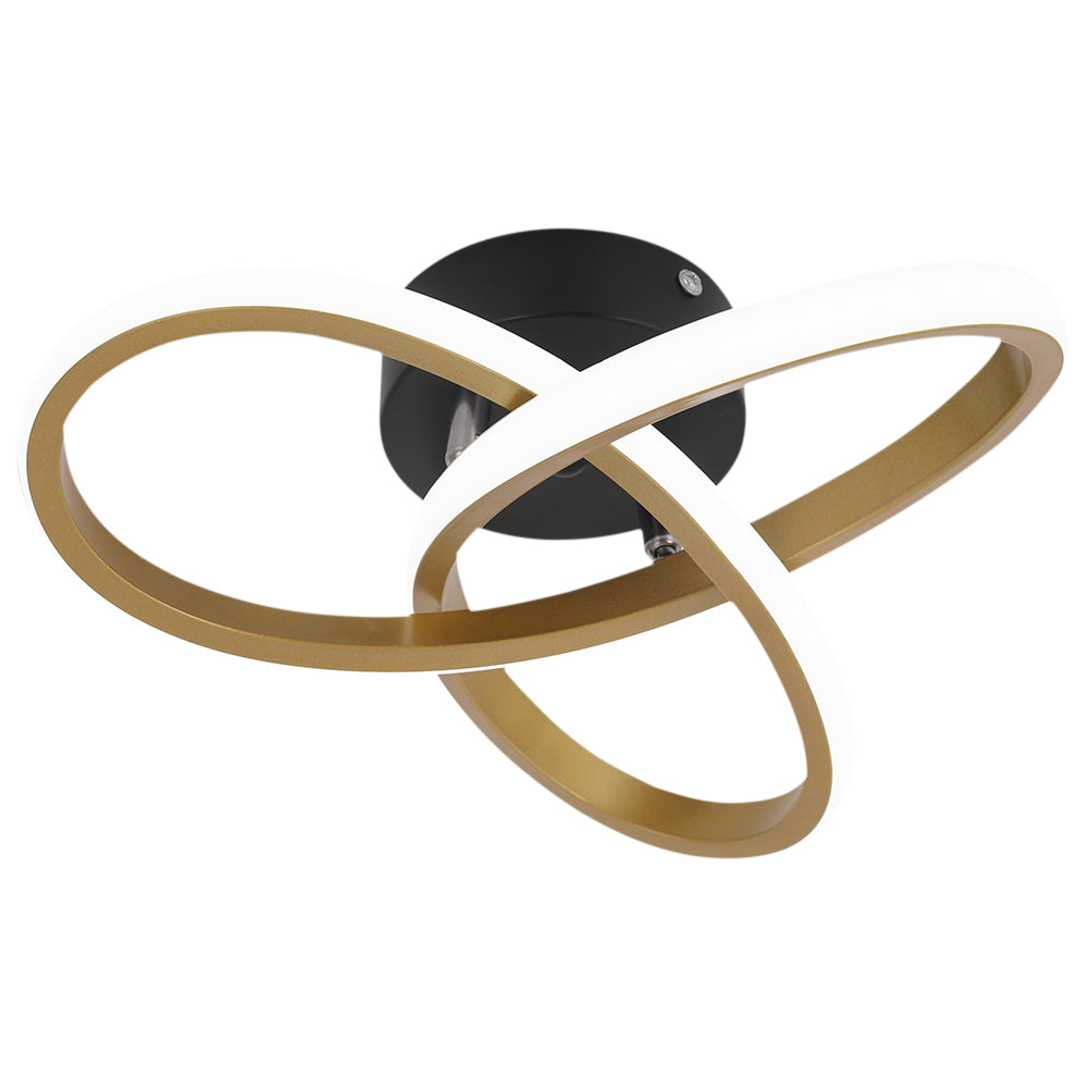 Modern Curl Lamp - Chandelier - Gold - Aisle or Hall Lamp - LED Lighting - Ceiling Lamp