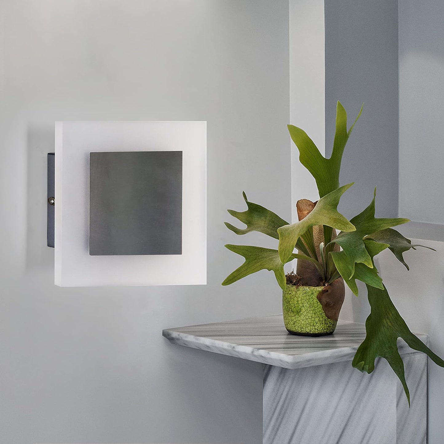 LuxiLamps - Led Wandlamp - Moderne Wandverlichting - 3000K Warm Wit - Hal lamp - Trappenhuis - 16 cm
