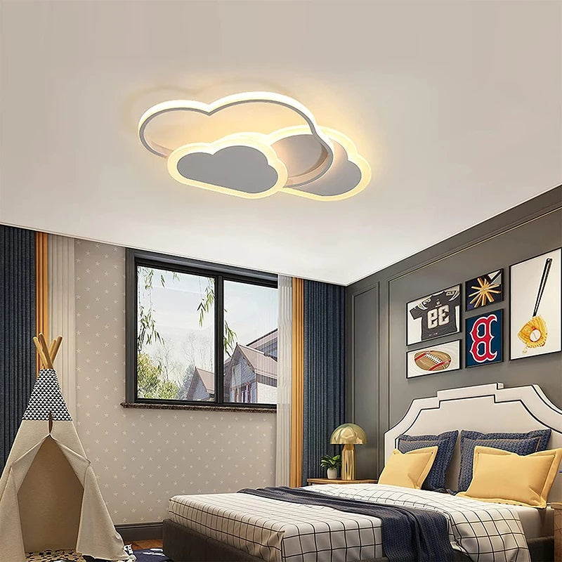 LuxiLamps - Clouds Hearts Ceiling Lamp - 3 Colors - White - Living Room Lamp - Modern Lamp - Ceiling Light
