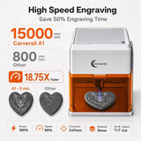 A1PRO Laser Engraving Machine - Laser Cutter - 5W - Class 1 Laser Engraver - With HD Camera - Engraving - Display - WiFi App - 100 x 100 mm - Laser Cutting Machine - APP Controllable