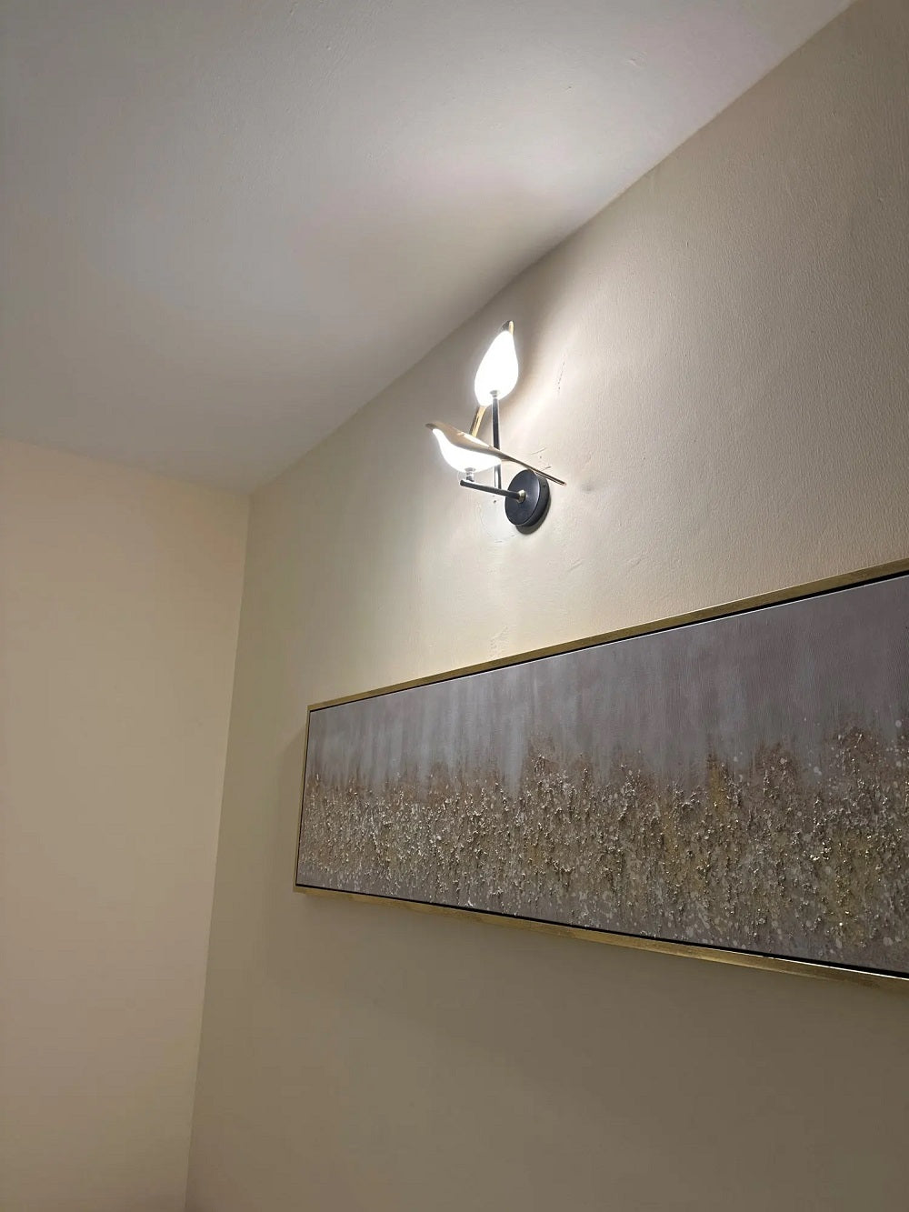 LuxiLamps - Wandlamp 2 Vogels - Muurlamp - Moderne Wandlamp - 33 cm - Draaibaar - Sfeerverlichting - Decor Muurverlichting