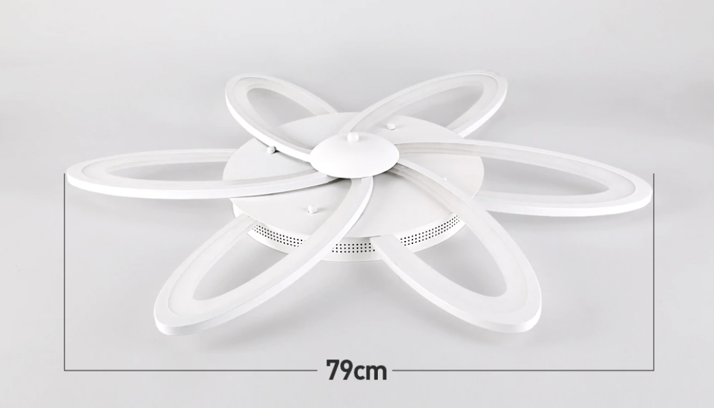 5 LED Rings Ceiling Lamp - Dimmable With Remote Control - White - LED Ceiling Lamp - Living Room Lamp - Modern Lamp - Ceiling Lamp