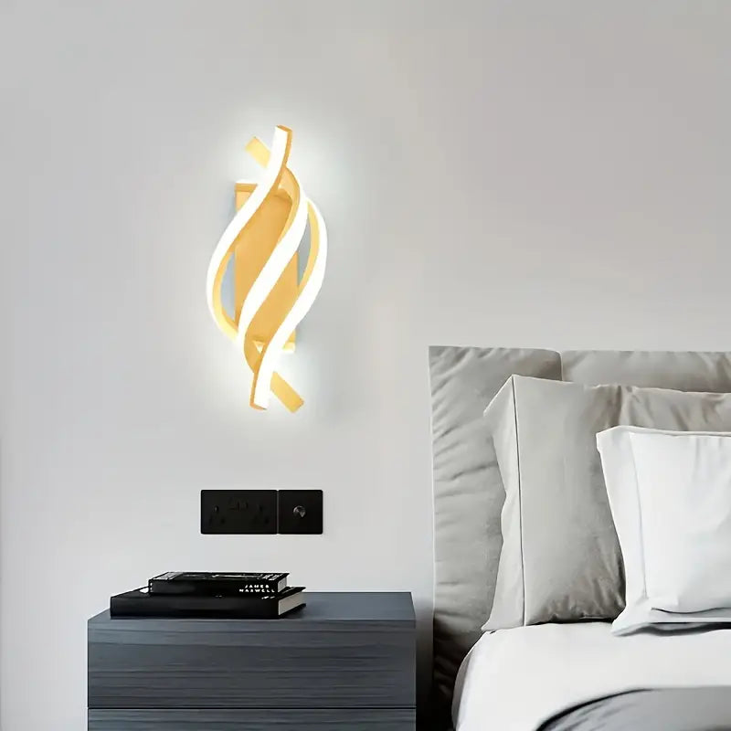 Moderne Spiraal Wandlamp - Goud - Voor Woonkamer En Slaapkamer