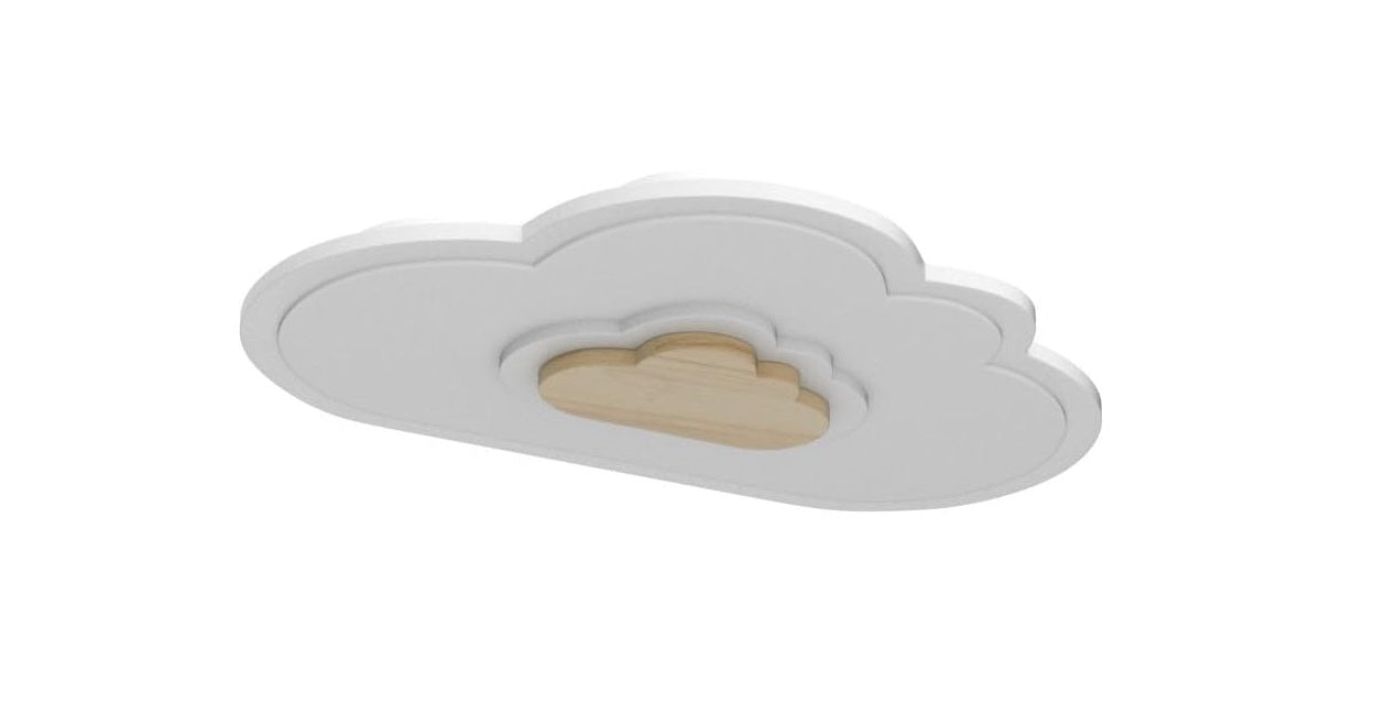 Wolken Plafondlamp - Dimbaar Met Afstandsbediening - Wit - Kinderkamer - Moderne lamp - Plafonnière - Babykamer Decoratielamp