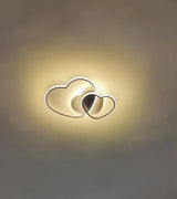 Modern Heart LED Ceiling Light - White - Dimmable With Remote Control - For Living And Dining Room - Ceiling Fixture