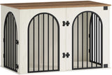 Dog Crate - Furniture - Dog Cage - Dog House - Dog Pen - Side Table - Coffee Table - 3 Doors - 100 × 60 × 63 cm - White
