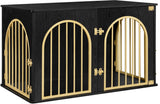 Dog Crate - Furniture - Dog Cage - Dog Kennel - Dog Pen - Side Table - Coffee Table - 3 Doors - 100x60x63 cm - Black