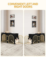 Dog Crate - Furniture - Dog Cage - Dog Kennel - Dog Pen - Side Table - Coffee Table - 3 Doors - 100x60x63 cm - Black