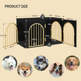 Dog Crate - Furniture - Dog Cage - Dog Kennel - Dog Pen - Side Table - Coffee Table - 3 Doors - 100x60x63 cm - Black