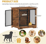 Dog Crate - Furniture - Dog Cage - Dog Kennel - Dog Pen - Coffee Table - 2 Doors - Sliding Door - 49×69×64.5 Cm - Brown