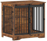 Dog Crate - Furniture - Dog Cage - Dog Kennel - Dog Pen - Coffee Table - 2 Doors - Sliding Door - 49×69×64.5 Cm - Brown