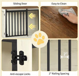 Dog Crate - Furniture - Dog Cage - Dog Kennel - Dog Box - Coffee Table - Sliding Door - 4 Doors - 136 x 49 x 65 cm - White