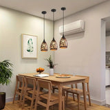 Industrial Spider Web Pendant Light - Retro Black Ceiling Lamp - E27 - Dining Room - Cage Light - Living Room Lamp - Chandelier