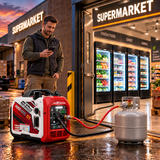 Inverter Generator 3500W - Gasoline and LPG/Propane - Dual Fuel - 3200W - 220–240 V - Silent 4-Stroke Generator with Electric Start, App Control and USB - For Camping, RV and Emergency Power