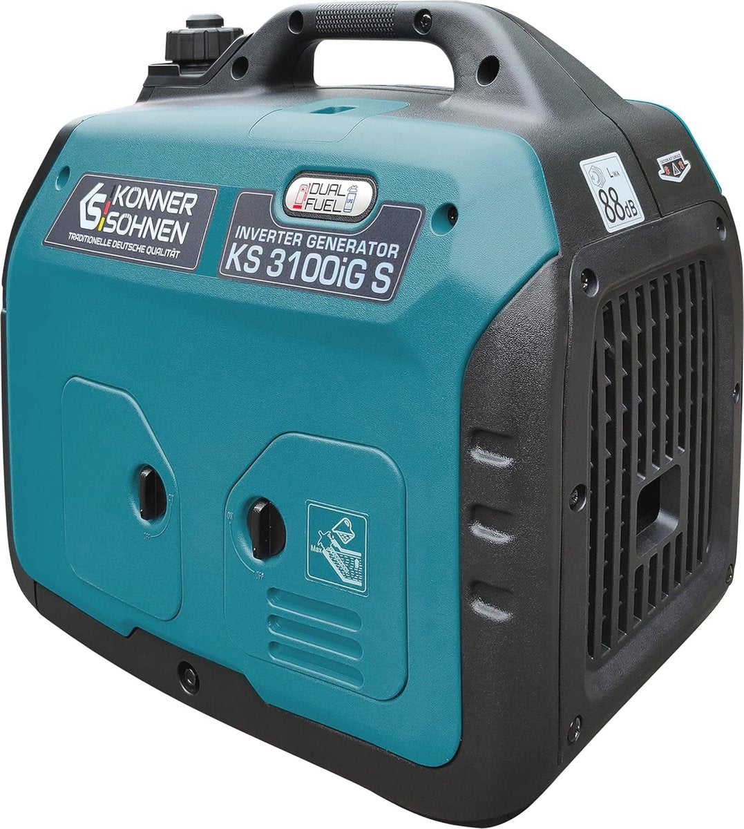 Dual-Fuel Invertergenerator - Vermogen 3100 W - Benzine En LPG - Eco-Modus - 220–240 V En USB - LED-Display