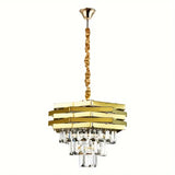 Crystal Chandelier - Gold - Pendant Light - Living Room Lamp - Modern Lamp - Ceiling Light