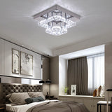 K9 Crystal LED Ceiling Light - Stainless Steel - Warm White - 24 W - Surface Mounting - Wall Switch