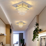 K9 Crystal LED Ceiling Light - Joined Fixture - Stainless Steel - Warm White - 24 W - Wall Switch
