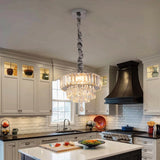 Crystal Pendant Light - Chrome - Modern Chandelier With Ornaments - Bulbs Included - Decoration For The Living Room