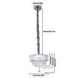 Crystal Pendant Light - Chrome - Modern Chandelier With Ornaments - Bulbs Included - Decoration For The Living Room