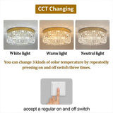 Gold LED Ceiling Chandelier - Ø 50 cm - 3 Switchable White Light Colours - With Decorative Hangers - Luxury Home Decoration