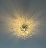 Crystal Ceiling Light | Chandelier | 8 Light Points | Silver | Crystal Ceiling Lamp | 55 cm | Modern lamp