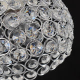 Crystal Ceiling Lamp - Round LED Crystal - Chandelier - Silver - Hallway or Entryway Lamp - Crystal LED Lamp - Flush Mount