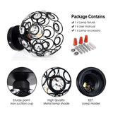 Crystal Ceiling Lamp - LED Round Crystal - Chandelier - Black - Aisle or Hall Lamp - Crystal Led Lamp - Ceiling Light