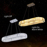 Chandelier - Crystal Led Pendant Lamp - Living Room Lamp - 57cm - With Remote Control - Modern Lamp - Pendant Lamp